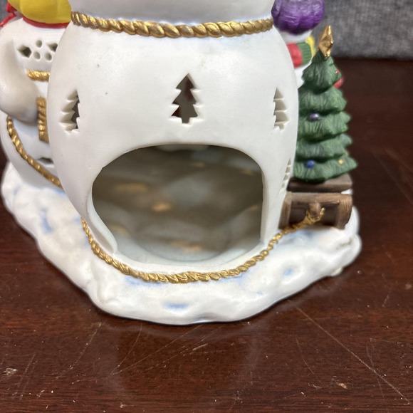 PartyLite Snowbell Holiday Christmas Snowman Tealight Candle Holder P7702 - Picture 3 of 3